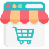 E-commerce marketing icon representing online sales growth and customer acquisition