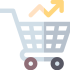 Ecommerce growth marketing icon showing business scaling, online growth and ecommerce performance strategies