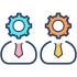 Experienced web development team icon showing expertise in design, development and optimisation