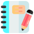 Graphic design icon showing creative design and visual branding services
