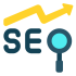 Search engine optimization icon showing SEO strategy and website ranking improvement