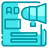 Social media graphic design icon showing creative social media posts, engagement and visual marketing
